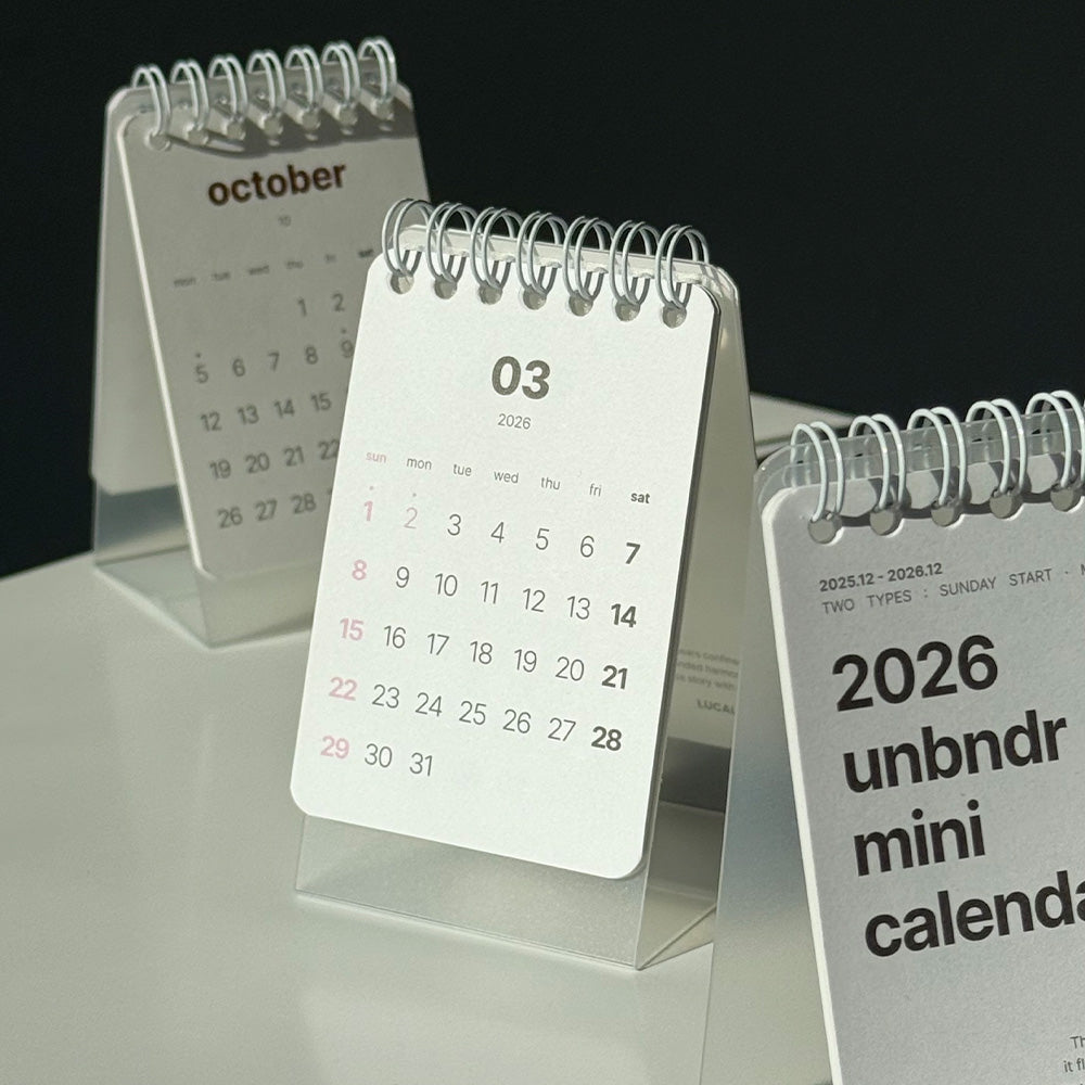 2026 Unboundary Mini Desk Calendar