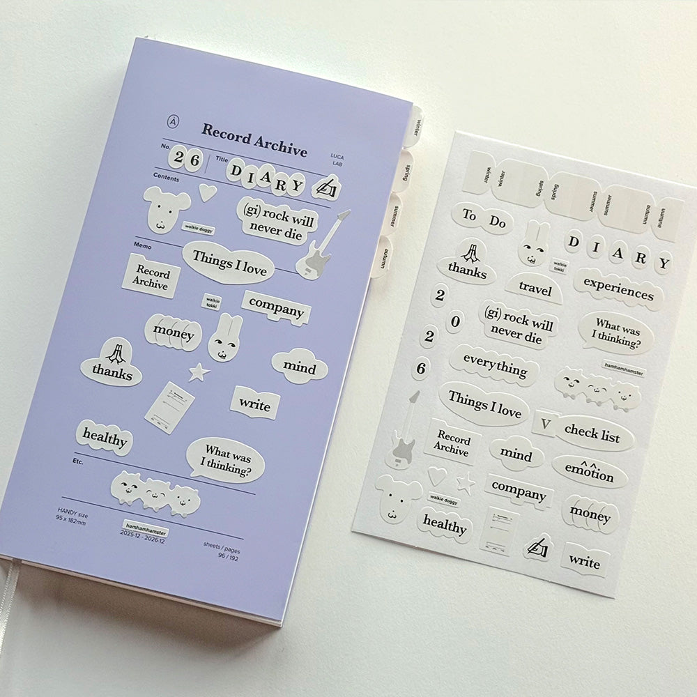 2026 Record Archive Handy Diary