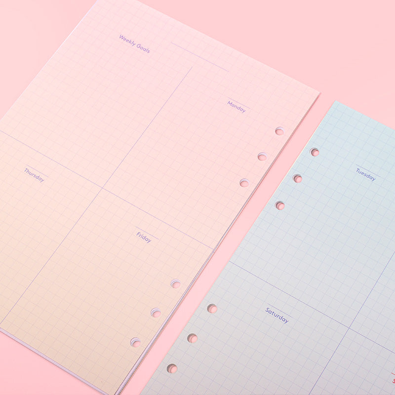 A5 refill gradation weekly