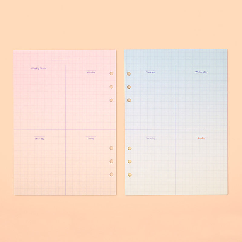 A5 refill gradation weekly