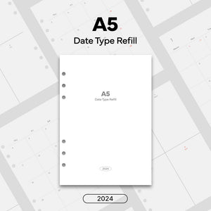 A5 2024 date type refill