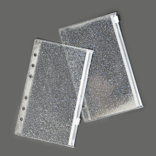 Archive 6Hole Glitter PVC Zipper-bag
