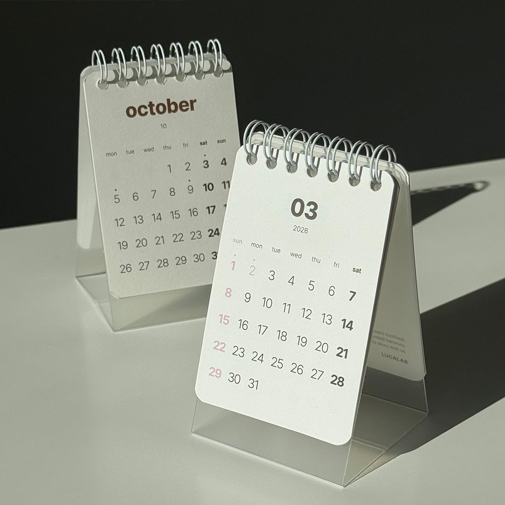 LUCALAB 2026 Unboundary Mini Desk Calendar