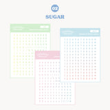 [Lucapad] Rainbow Cotton Candy Alphabet Number Goodnote Sticker