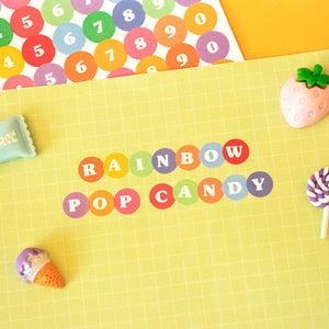Rainbow Pop Candy Sticker