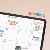 [Lucapad] Rainbow Cereal&Pop Candy Alphabet Number Goodnote Sticker