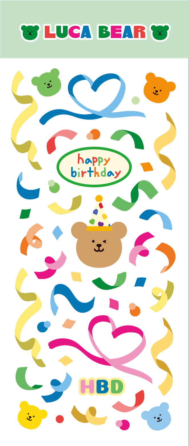 Luca Bear Seal Sticker